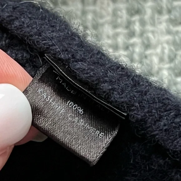 Loro Piana Navy Blue 100% Cashmere Cable Knit Button Front Cardigan Sweater 48 M - Picture 10 of 10